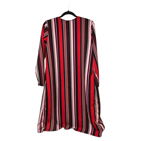 Molly & Erica Stripe Open Front Thigh Length Cardigan Multicolor Women's Size 1X - Picture 3 of 7